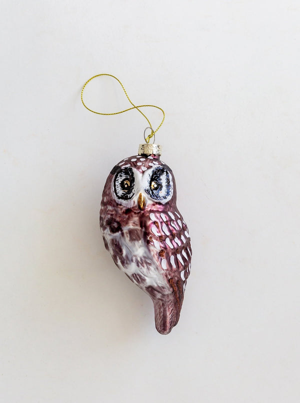 Glass Owl Ornament - HJHOL0255 - 1