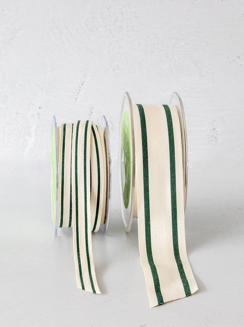 Green Double Stripe Ribbon - HJHOL0150 - OS