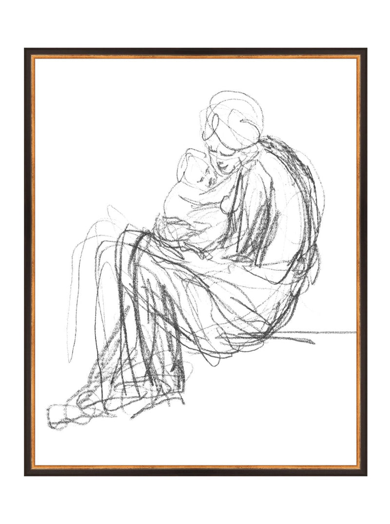 Mother & Child - HJART0112 - BLK - 24x30