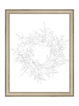 Olive Wreath Sketch - HJART0075 - SIL - 11x14