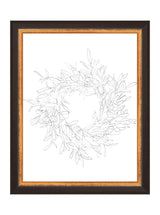 Olive Wreath Sketch - HJART0075 - BLK - 8x10