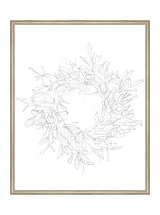 Olive Wreath Sketch - HJART0075 - SIL - 24x30