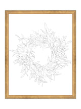 Olive Wreath Sketch - HJART0075 - GLD - 16x20