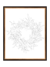 Olive Wreath Sketch - HJART0075 - BLK - 16x20