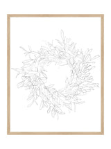 Olive Wreath Sketch - HJART0075 - OAK - 24x30