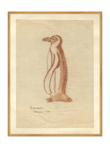 Penguin Sketch - HJART0184 - GLD - 30x40