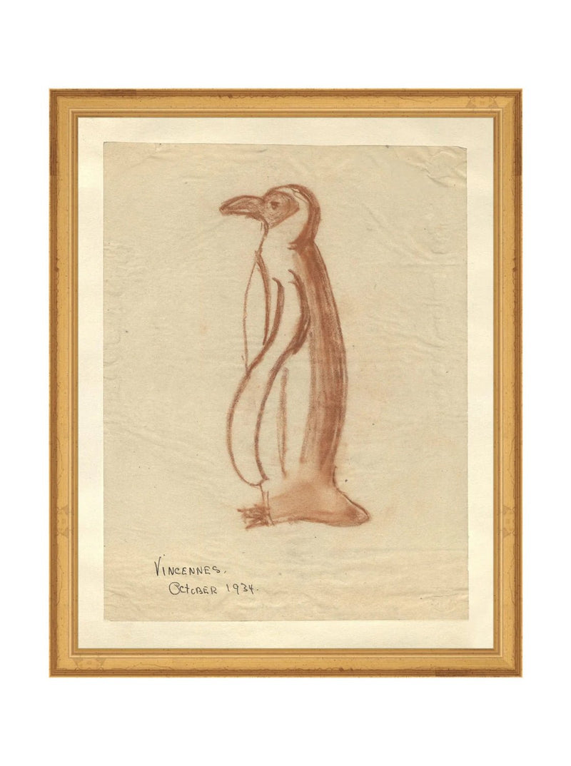 Penguin Sketch - HJART0184 - GLD - 11x14