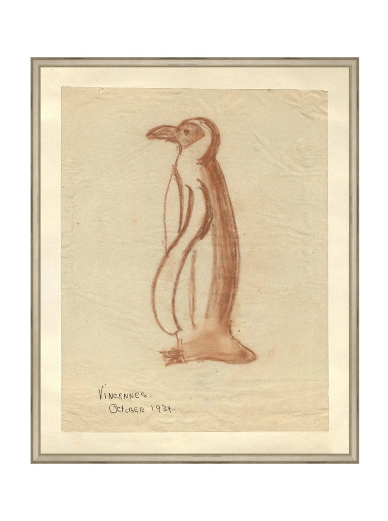 Penguin Sketch - HJART0184 - SIL - 24x30