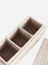 Polly Rattan 3 - Compartment Box - HJDRP0003 - WHT