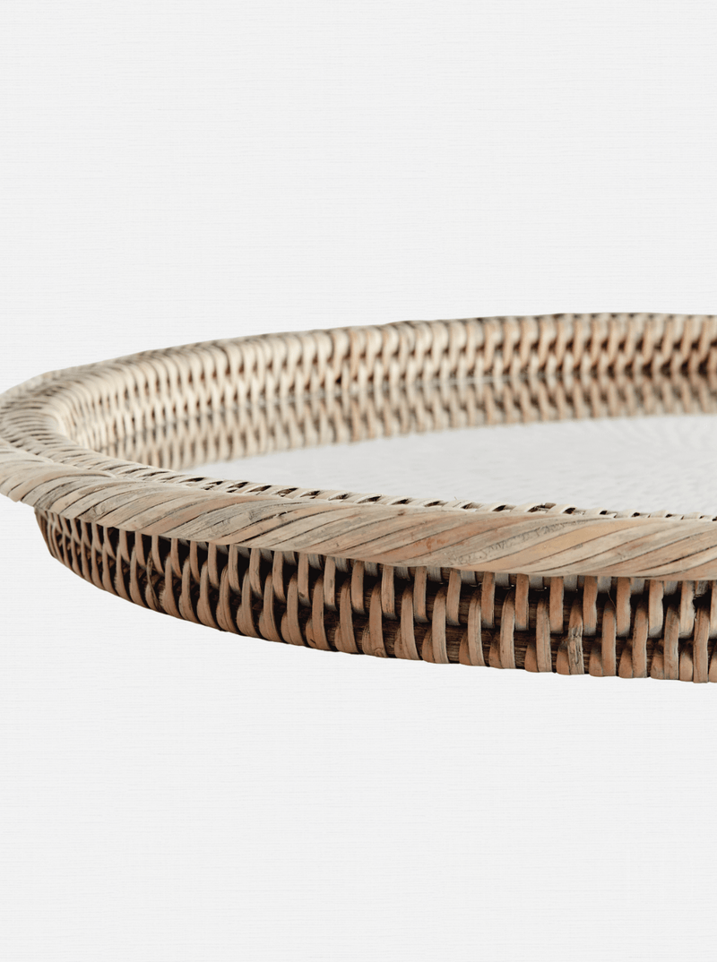 Polly Rattan Serving Platter - HJDRP0006 - GRY