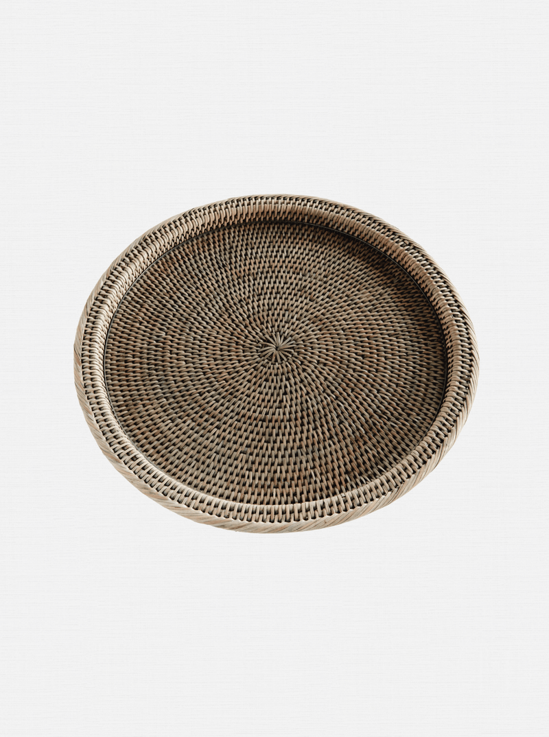 Polly Rattan Serving Platter - HJDRP0006 - GRY