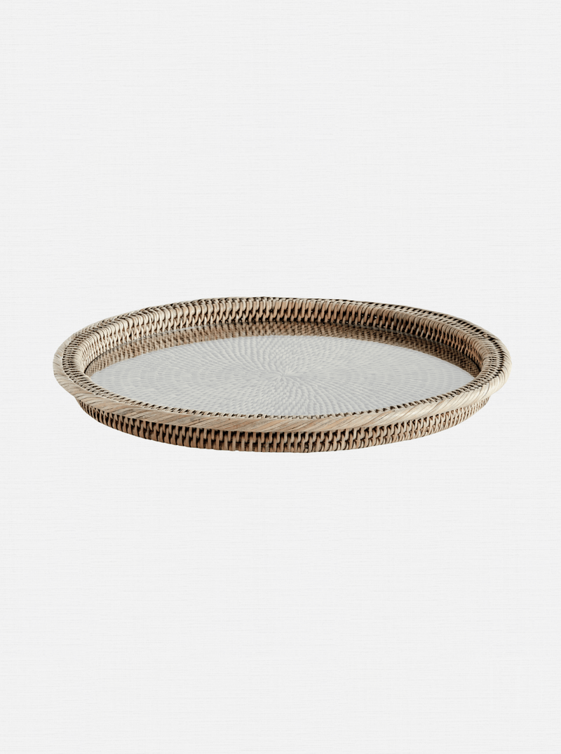 Polly Rattan Serving Platter - HJDRP0006 - GRY