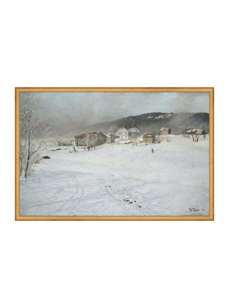 Snowbound Village - HJART0074 - GLD - 20x30