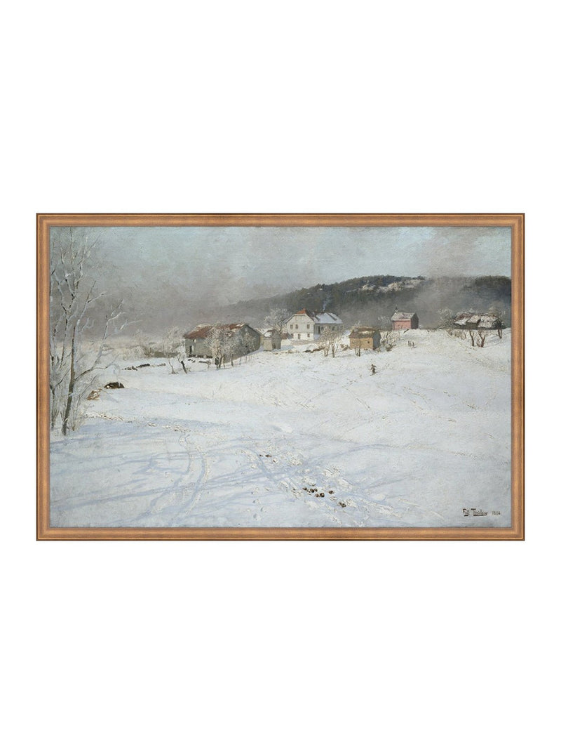 Snowbound Village - HJART0074 - BRZ - 20x30