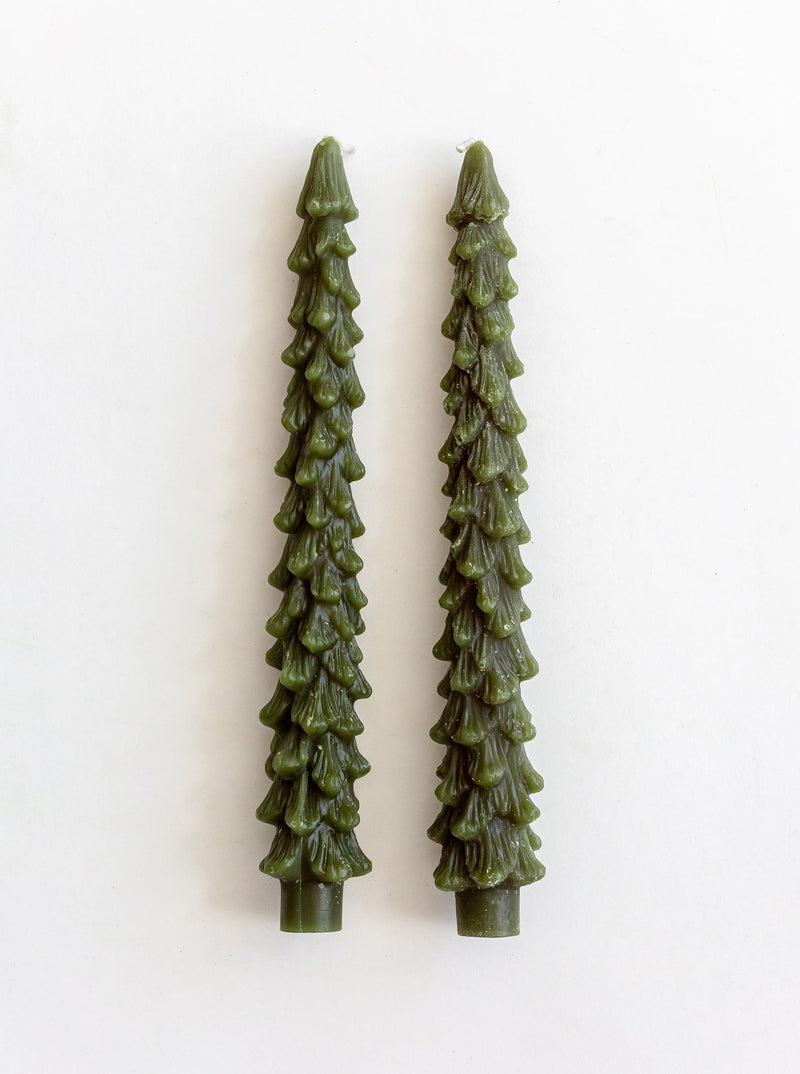 Tree Taper Candles | Set of 2 - HJHOL0208 - GRN - 10