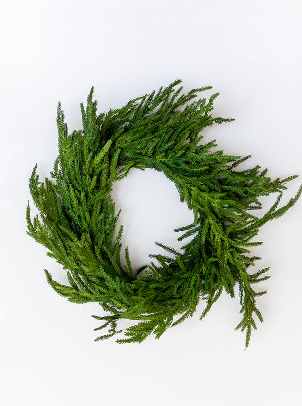 Faux Norfolk Pine Wreath